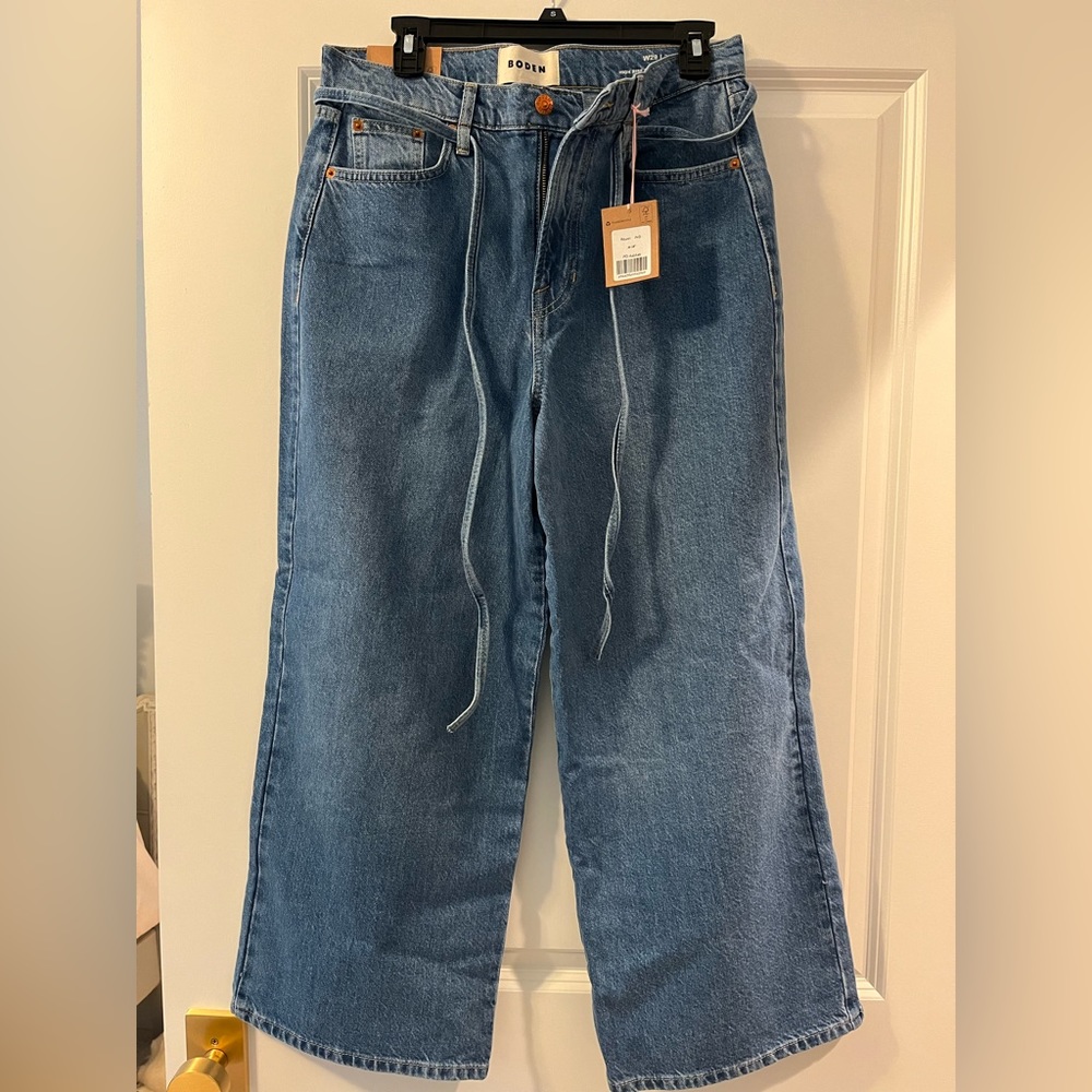 Boden High Rise Slouch Wide Leg Jeans Size 29